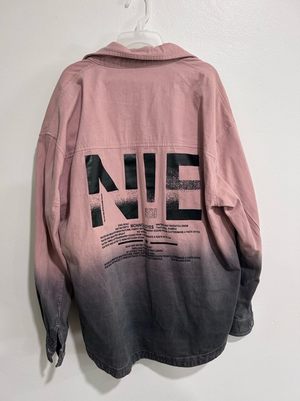 Jtnrb Pink to Gray Ombre Denim Shacket - Picture 4 of 6